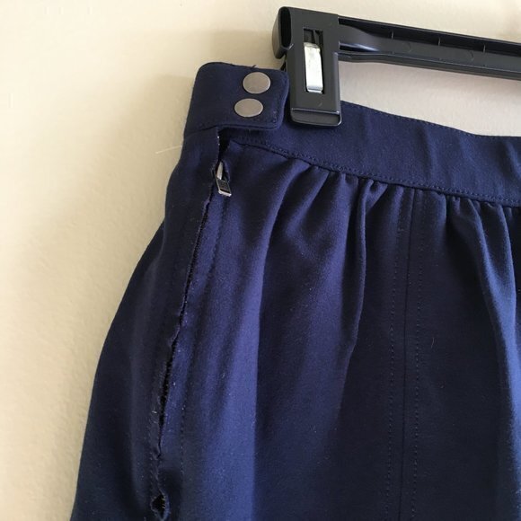 MADEWELL Ponte Swivel Skirt, Navy, Size 6 - Picture 8 of 11